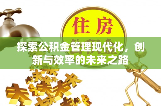 定边探索公积金管理现代化，创新与效率的未来之路