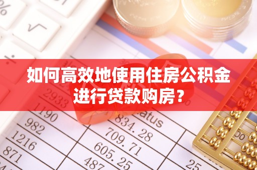 定边如何高效地使用住房公积金进行贷款购房？